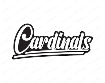 Cardinal School Pride SVG: Fotbollslagsanda Klippfil (digital nedladdning)