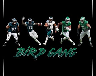 Eagles Football Retro Art PNG, Bird Gang Design (Digital Download)