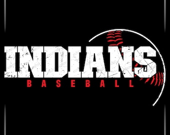 Indianer Baseball Distressed Varsity SVG (Digital Download)