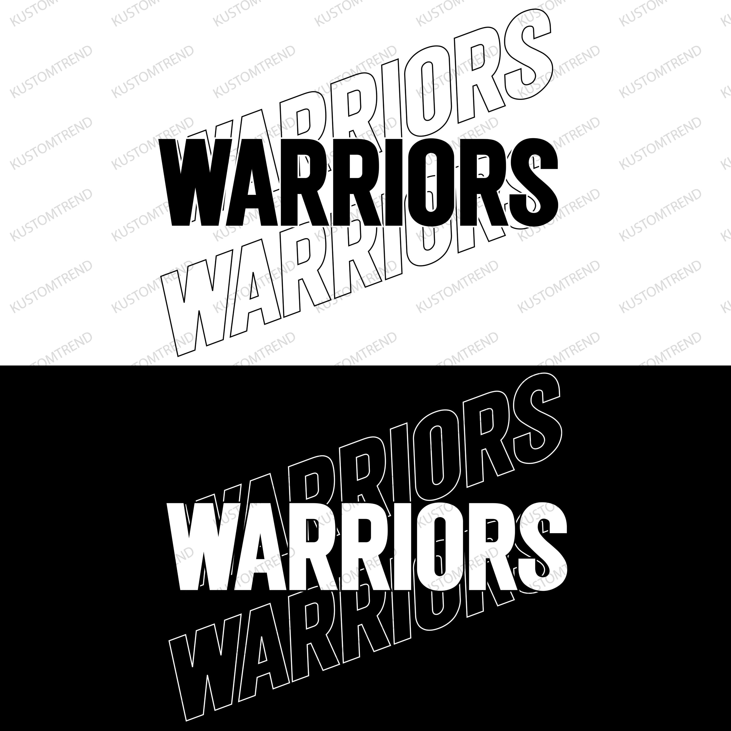 Warriors Mascot SVG: School Spirit T-Shirt Design (Digital Download)