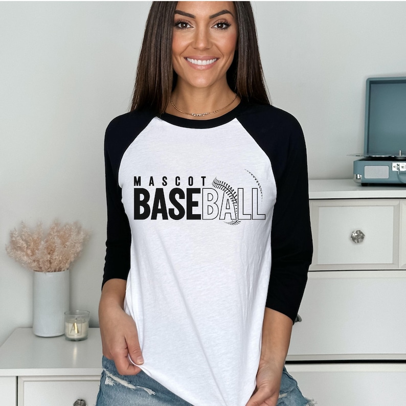 Baseball Team Mascot SVG Template, Cheer Mom Cut File (digital Download ...