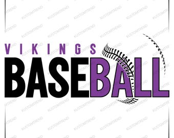 Vikings Baseball Maskottchen SVG, Team Spirit Fan Bekleidung (Digitaler Download)
