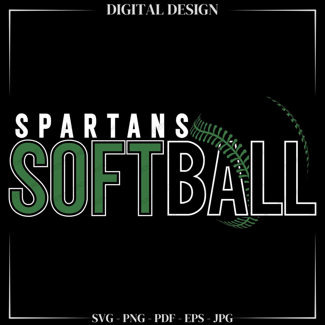 Spartans Softball SVG Team Mascot Design (digital Download) - Etsy