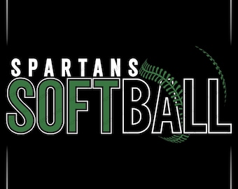 Spartans Softball Team Maskottchen Design (Digitaler Download)