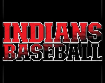 Indianer Baseball Varsity SVG-Design (Digitaler Download)