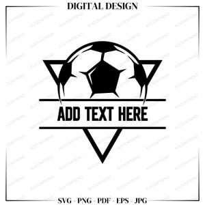 Split Name Soccer Ball SVG: Custom Monogram (Digital Download)