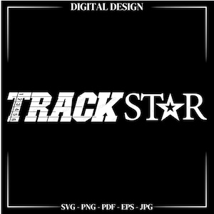 Track Star Svg Cricut Cut File, Tumbler Laser Design Vector Svg, Instant Digital Download Track and Field Cheer Mom Svg Clipart, T-shirt Svg