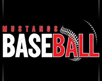 mustangs Baseball SVG | Team Maskottchen PNG Design (Digitaler Download)