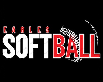 Adler Softball SVG, Team Maskottchen Clipart (digitaler Download)