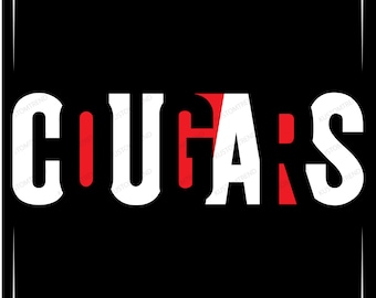 Cougars Mascot SVG: School Spirit Cut File (Digital Download)