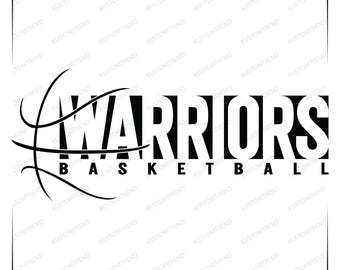 Warriors Basketball Team SVG Cut File: T-Shirt Design (Digital Download)