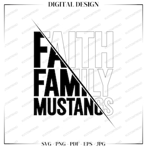 Mustangs SVG: School Spirit Cut File for Cricut (Digital Download