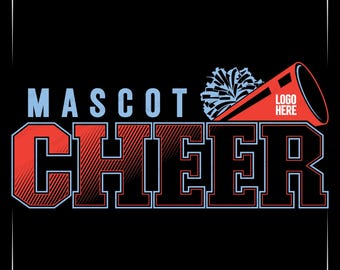 Team Maskot Cheerleading SVG, Skolanda Design (Digital Nedladdning)