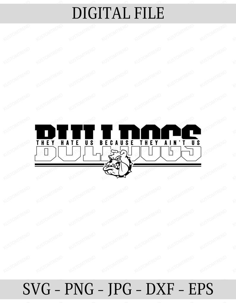 Bulldogs Team Mascot SVG File: Cricut, Sublimation (Digital Download) image 2