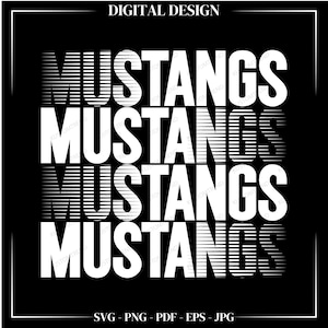 Mustangs Team Spirit SVG: Mascot Pride Clipart (Digital Download)