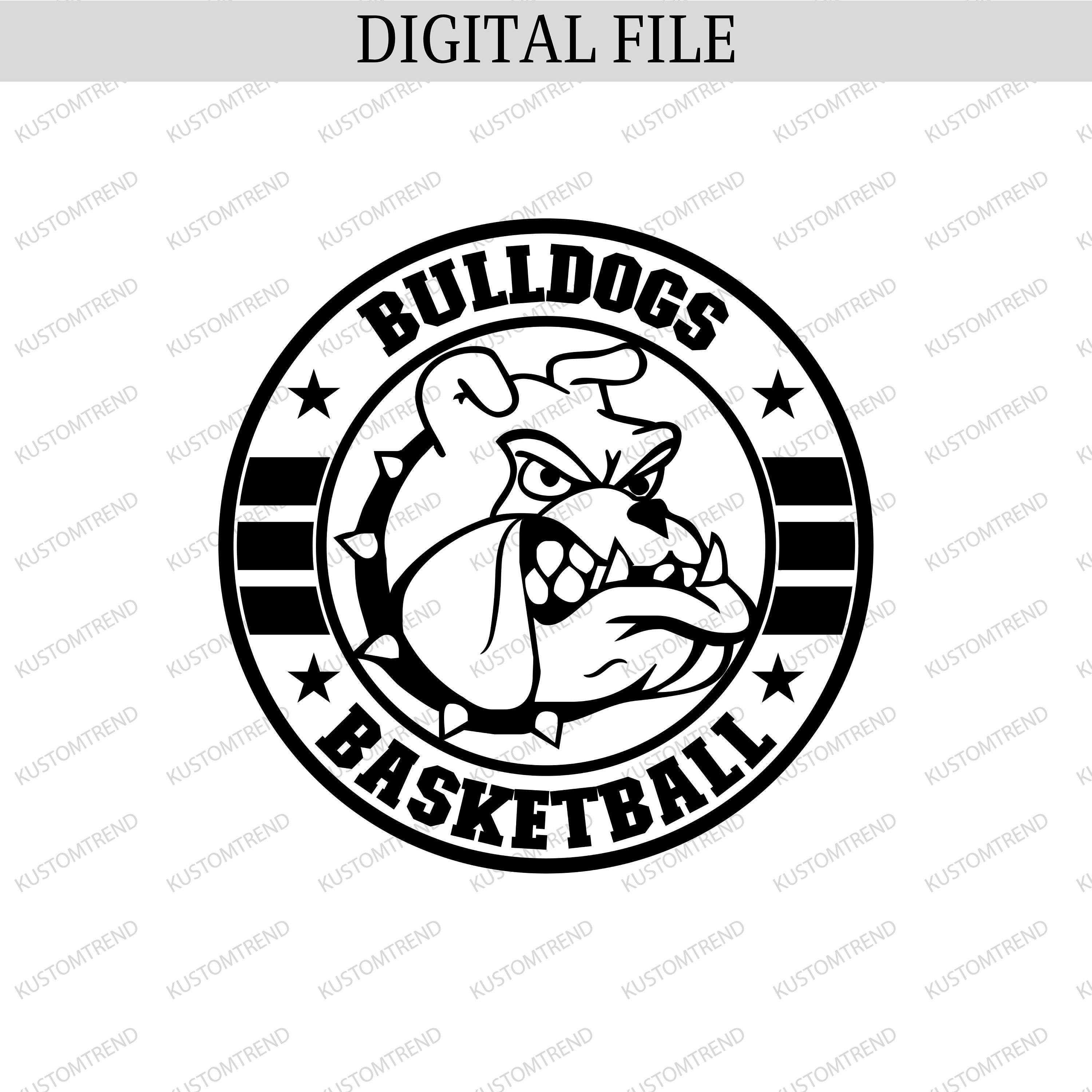 Bulldogs Basketball Team Mascot Png, Circuit and Sublimation Ready