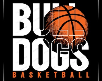 Bulldogs Basketball Mascot SVG, Cheer Mom Design (Digital Download)