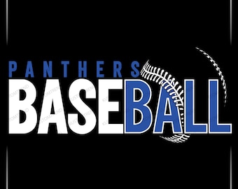 Panthers Baseball Maskottchen SVG, Schul Spirit Team Design (Digitaler Download)