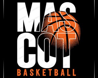 Maskottchen Basketball SVG, benutzerdefiniertes Team Design (digitaler Download)