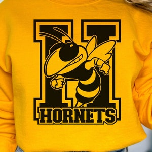 Hornets School Spirit Svg Cricut Cut File, Hornet Clipart, Shirt Design, Hornet Team Mascot Svg, Png, Eps File, Hornet Silhouette Cut Files