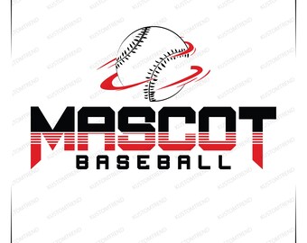 Baseball Mascot SVG: Custom Team Design (Digital Download)