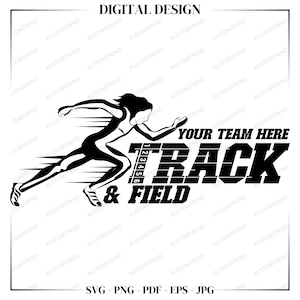 Track and Field Mascot SVG: Custom Team Logo (Digital Download)