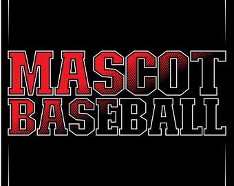Custom Baseball Mascot SVG: Personalized Team Shirt Design (Digital Download