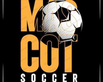 Personalisieren Sie Maskottchen Fußball SVG, Benutzerdefiniertes Team Design (Digitaler Download)