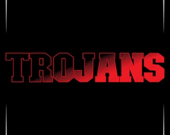Trojans Mascot SVG, School Spirit Design (Digital Download)