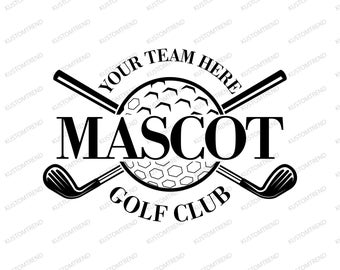Golf Mascot SVG: Team Design Cut File (Digital Download)