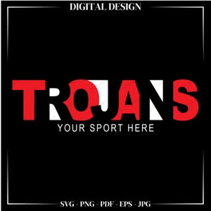Trojans Mascot Vector: School Spirit Design (Digital Download)