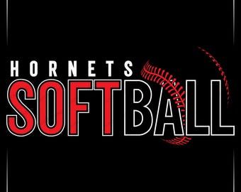 Hornets Softball SVG, Team Maskottchen Schnittdatei (Digitaler Download)