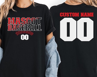 Personalisiertes Baseball Mom Shirt, benutzerdefinierte Name Number Game Day Fan Bekleidung