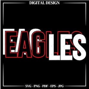 Eagles Mascot SVG: School Spirit Shirt Design (Digital Download)