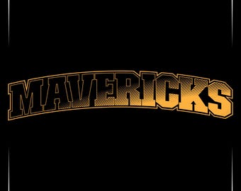 Mavericks SVG Cut Files, Cheerleading Design (Digital Download)