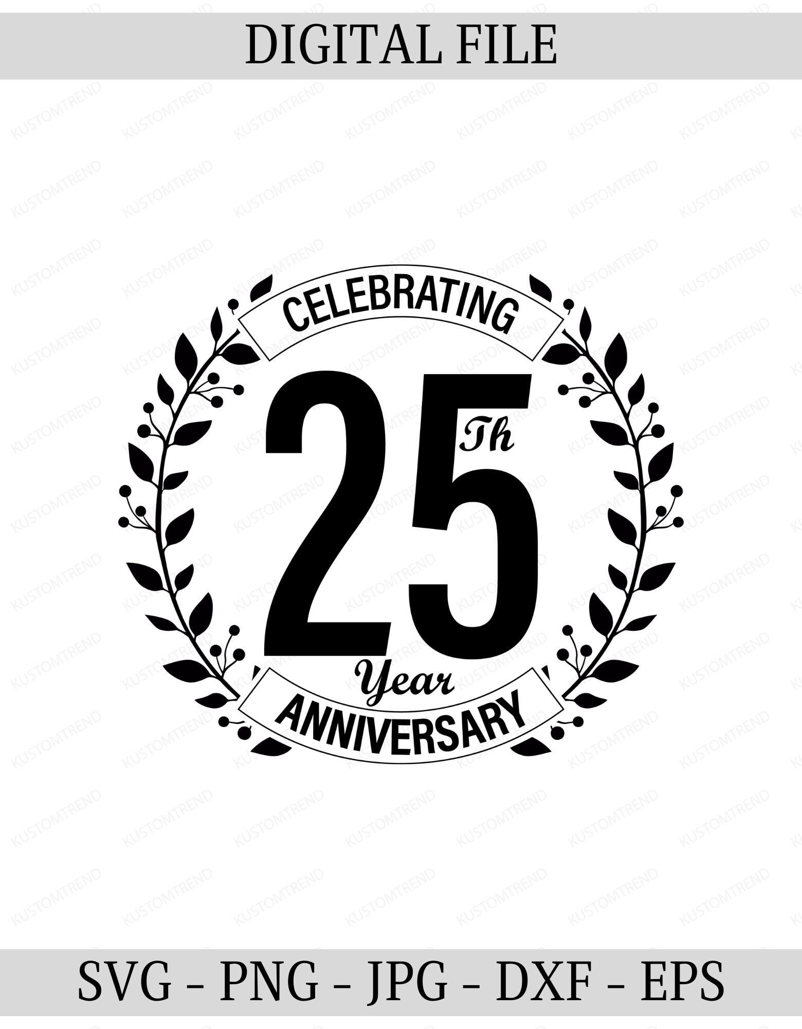 25th Anniversary Shirt Svg Png 25 Year Silver Wedding - Etsy Canada