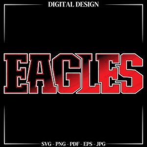 Eagles Mascot SVG | School Sports T-Shirt Design (Digital Download)