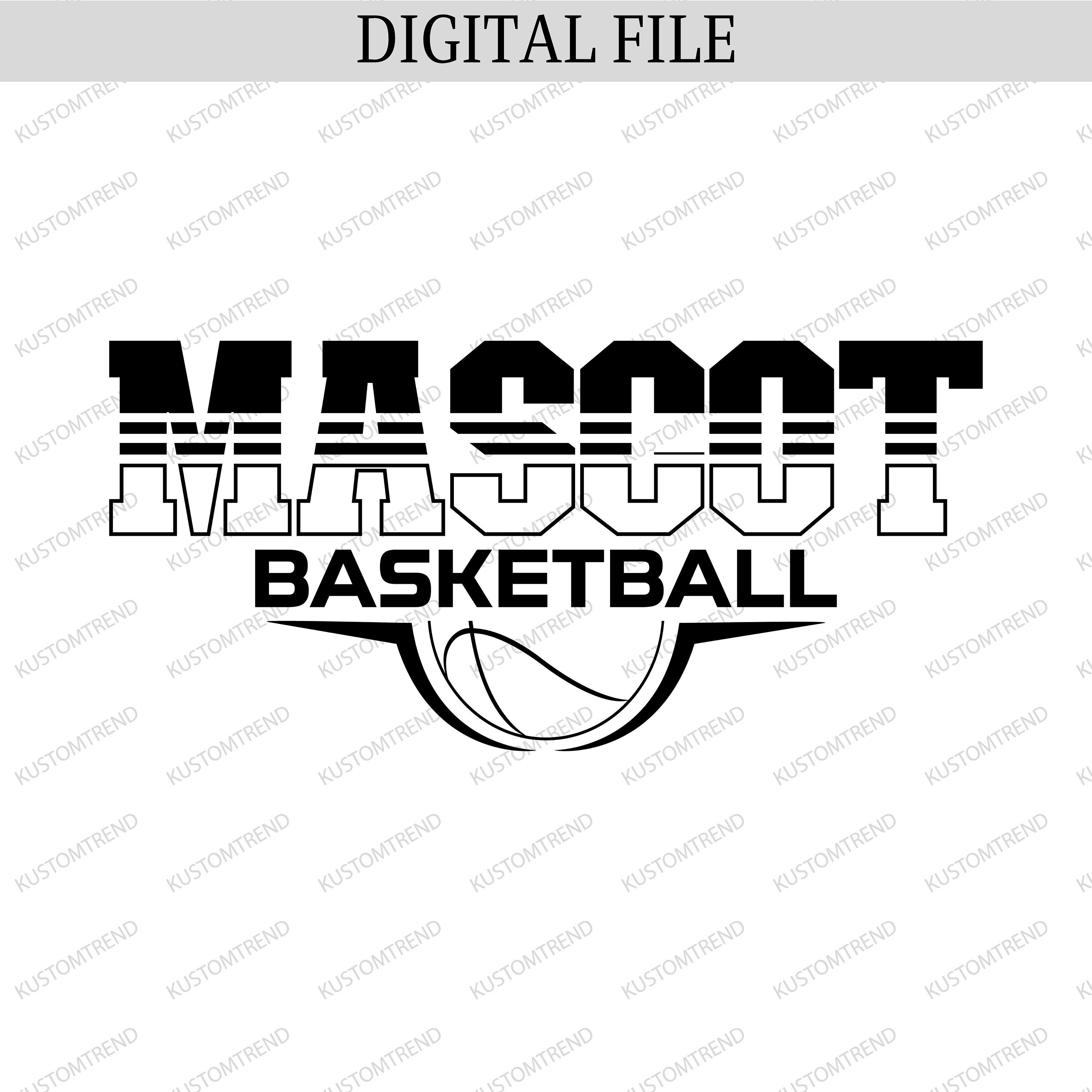 Personalized Basketball Shirt Svg Cut File, Mascot Name Basketball