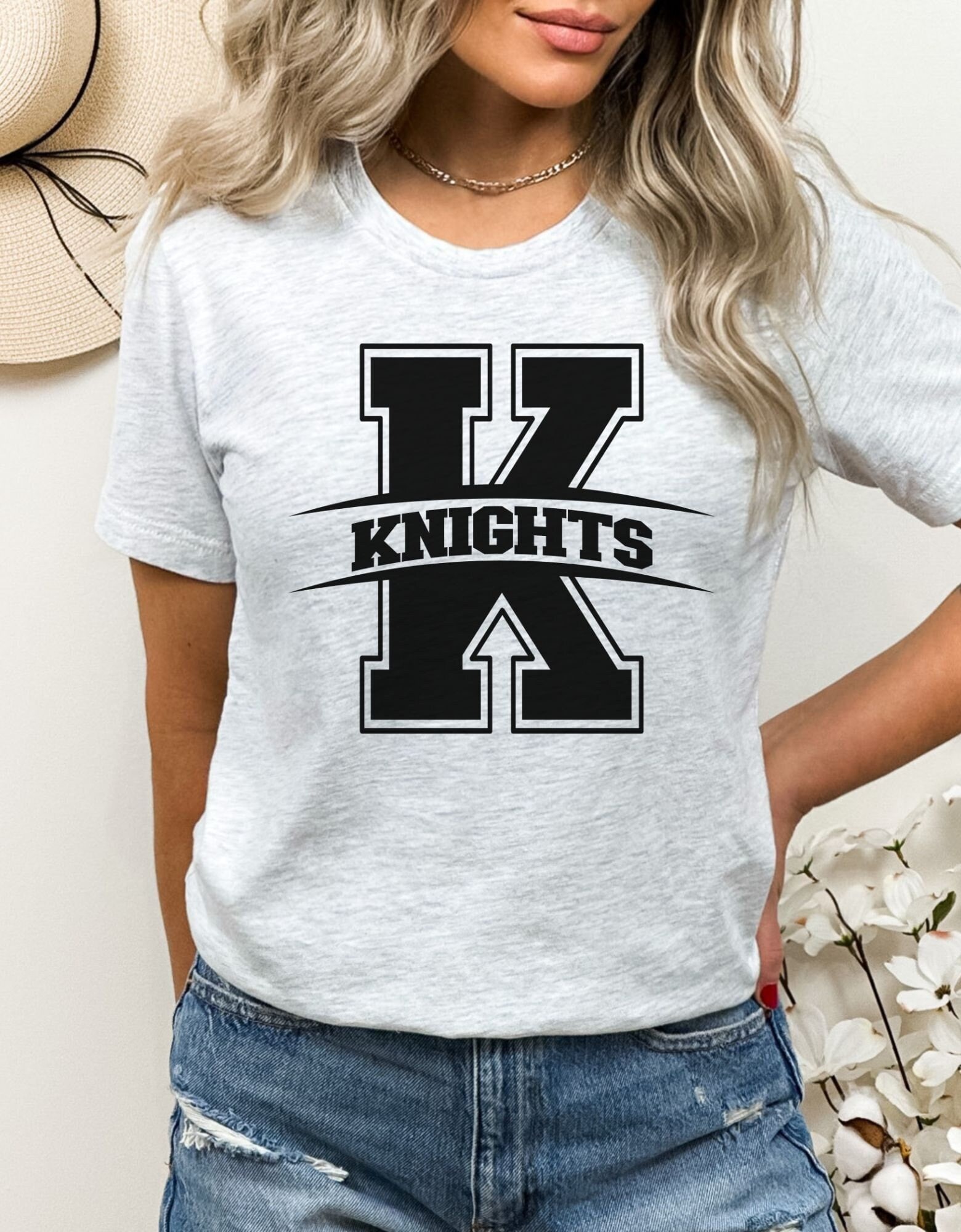 Knights Football SVG: Cheer Mom School Shirt Design (Digital Download)