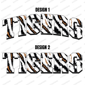 Tigre Png fichier pour sublimation, tigre mascotte école esprit Png, prêt à imprimer tigres sport téléchargement numérique Png tigres rayures sweat Png