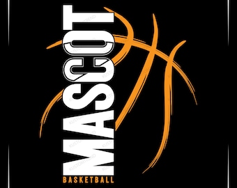 Anpassad basketmaskot SVG: Personlig lagdesign (digital nedladdning)