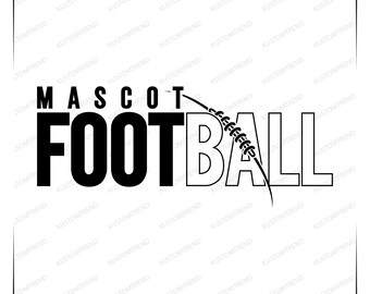 Custom Football Mascot SVG: School Spirit Design (Digital Download)