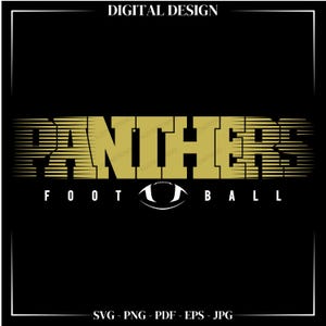 Panthers Football SVG: Cricut & Silhouette Cut File (Digital Download