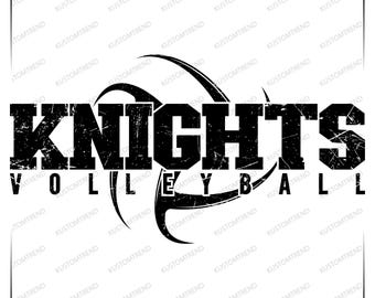 Knights Volleyball Mascot SVG: School Spirit Clipart (Digital Download)