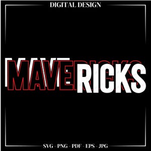Mavericks Mascot SVG: Team Spirit Cut File (Digital Download