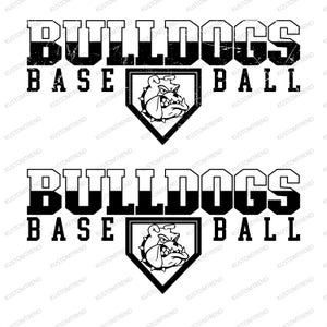 Bulldogs Baseball Mascot SVG: Game Day Cricut Cut File (Digital Download)