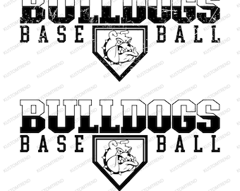 Bulldogs Baseball Mascot SVG: Game Day Cricut Cut File (Digital Download)