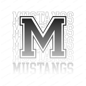 Mustang Football Mascot SVG PNG: Custom Shirt Design (Digital Download)