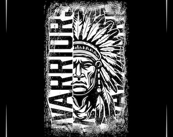 Warriors Mascot Distressed SVG: School Spirit Clipart (Digital Download)
