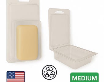Medium Clear Clamshell Blister Packs: Recycled PET Retail Packaging - Set of 25